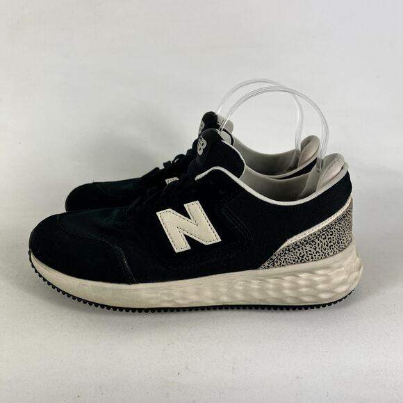 New Balance X-70 Sneakers Women's 8 Black White Lace Up Low Top Running Shoes - Picture 5 of 10